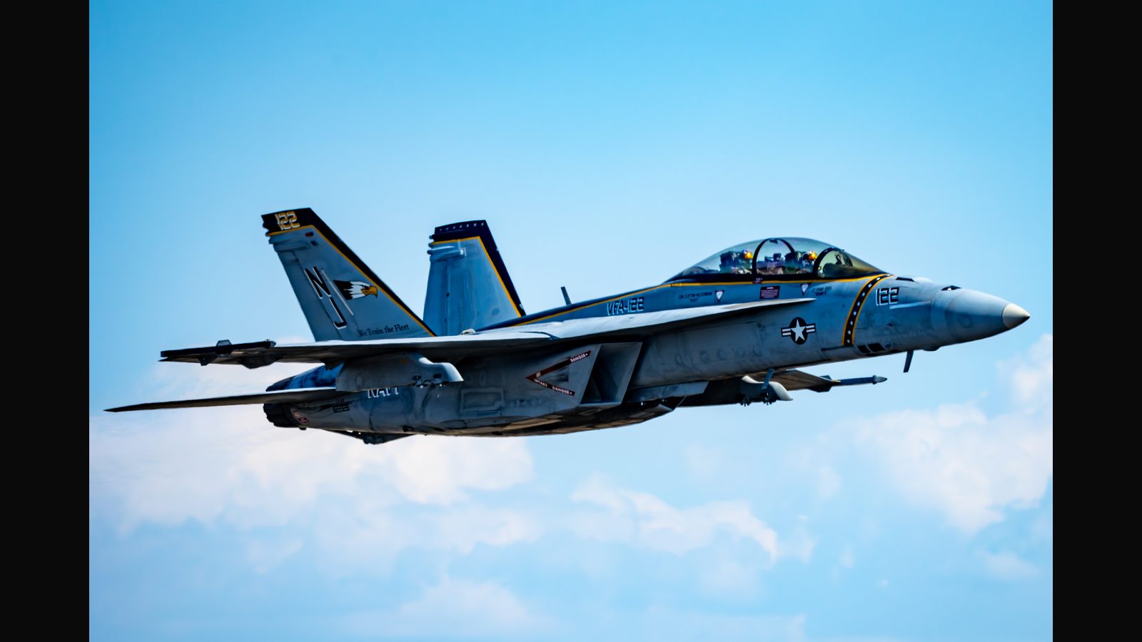 F/A-18 Super Hornet, number 122, at the California Capital Airshow, West Coast Rhino Demo
