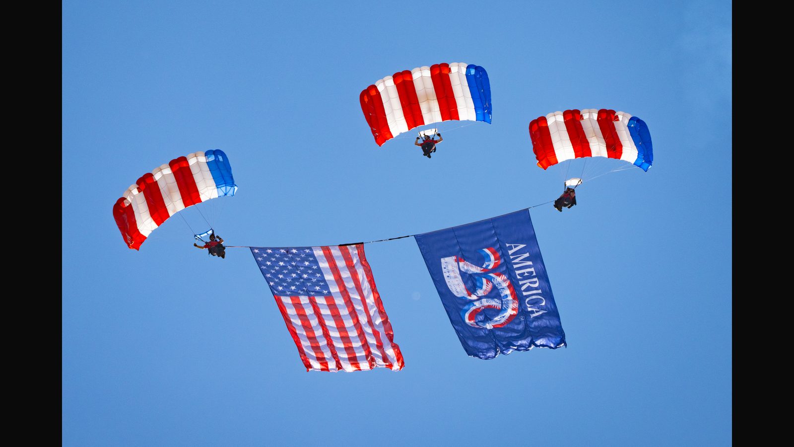Parachute team, at the California Capital Airshow, Patriot Parachute Team · America 250