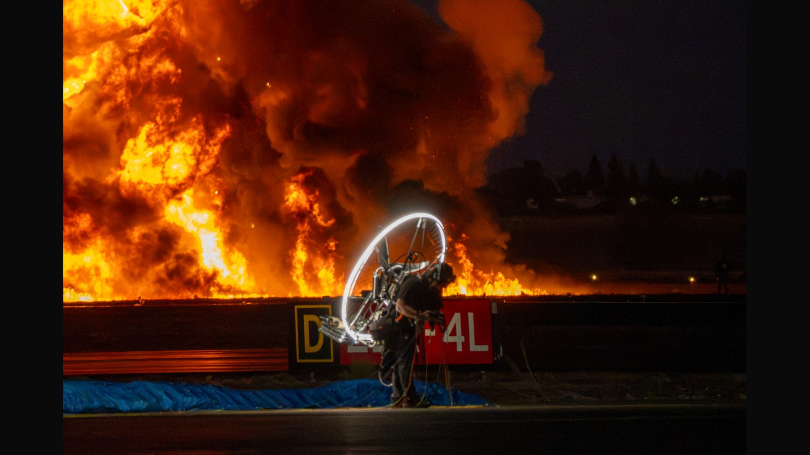 Paramotor, at the California Capital Airshow, Airythmia · night show