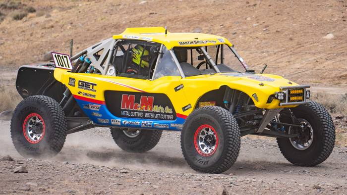 Class 10 race vehicle number 1017 at speed, Cade Martin