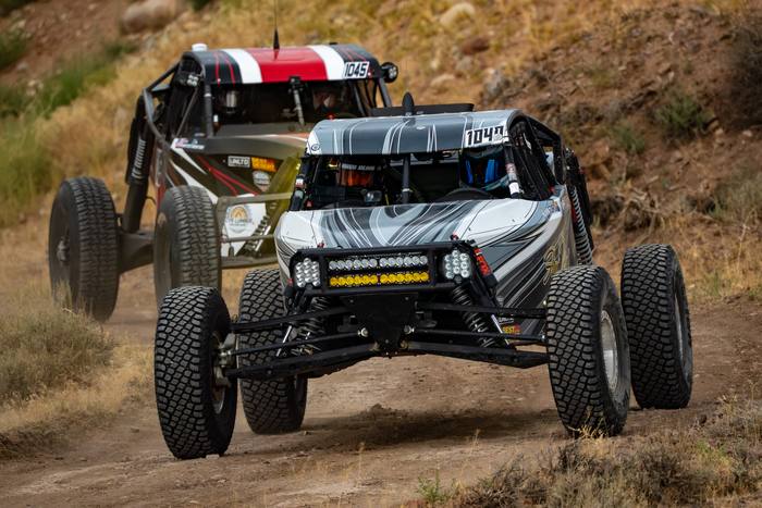 Class 10 race vehicle number 1040 at speed, Ayden Ford