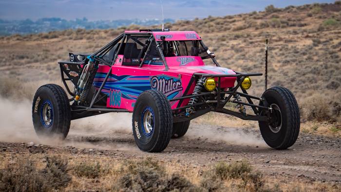 Class 10 race vehicle number 1098 at speed, Dustin Miller