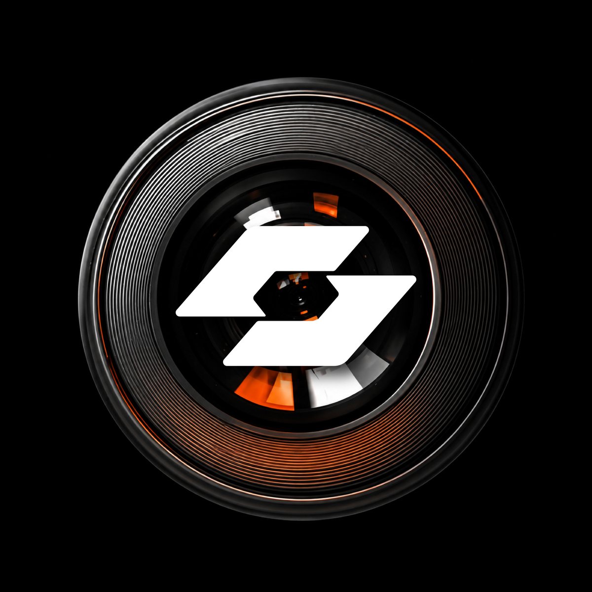 The Full Send Photo Co. mark set inside a camera lens